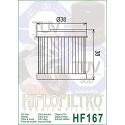 Filtro aceite HIFLOFILTRO HF167