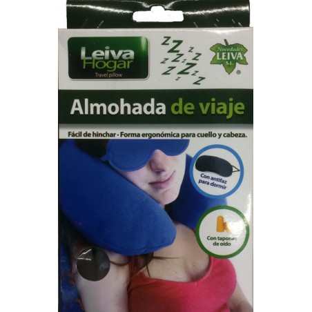 Almohada de viaje inchable