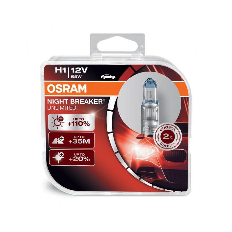 Bombillas halógenas H1 OSRAM Night Breaker 110%