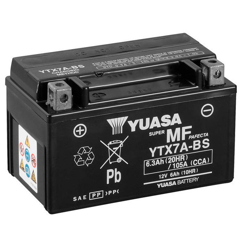 Batería moto YUASA YTX7A-BS