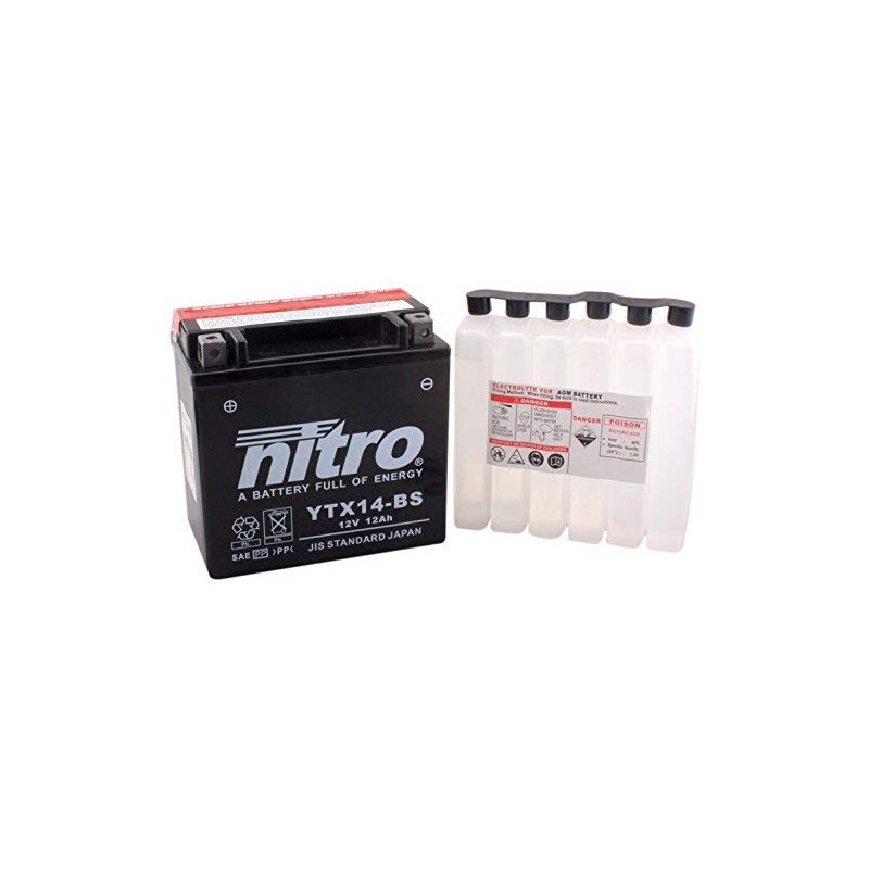 Batería YTX14-BS 12V 12Ah NITRO