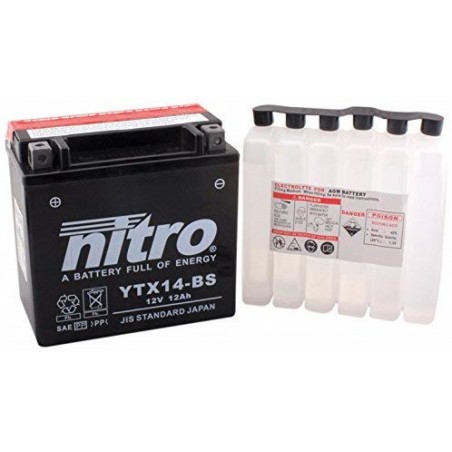 Batería YTX14-BS 12V 12Ah NITRO