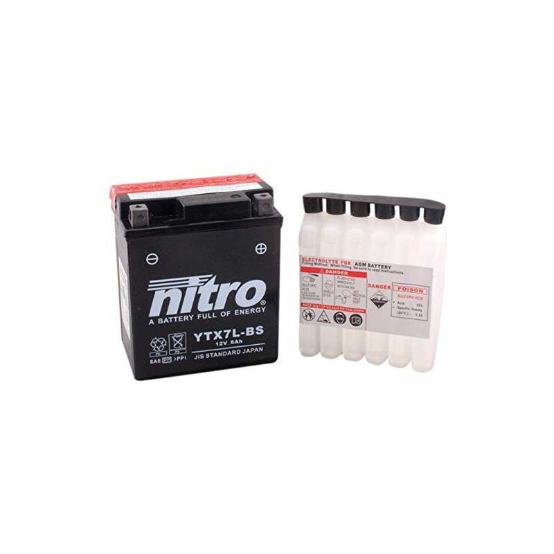 Batería YTX7L-BS 12V 6Ah NITRO
