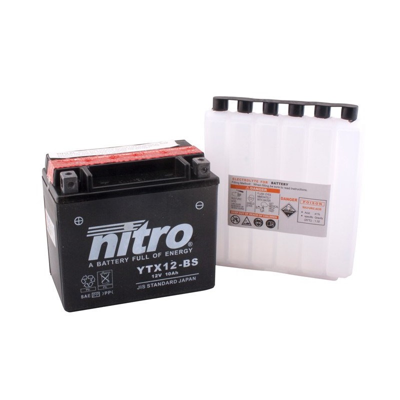 Batería YTX12-BS 12V 10Ah NITRO