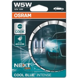 Bombillas cuña T10 OSRAM Cool Blue Intense 12V 5W 2 unidades