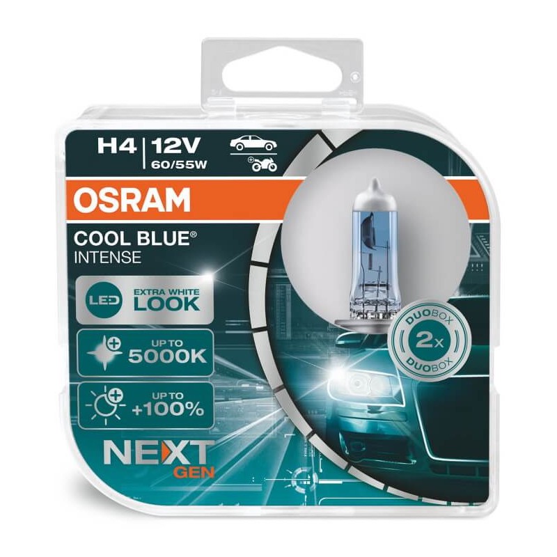 Bombillas halógenas H4 OSRAM Cool Blue Intense Next Gen