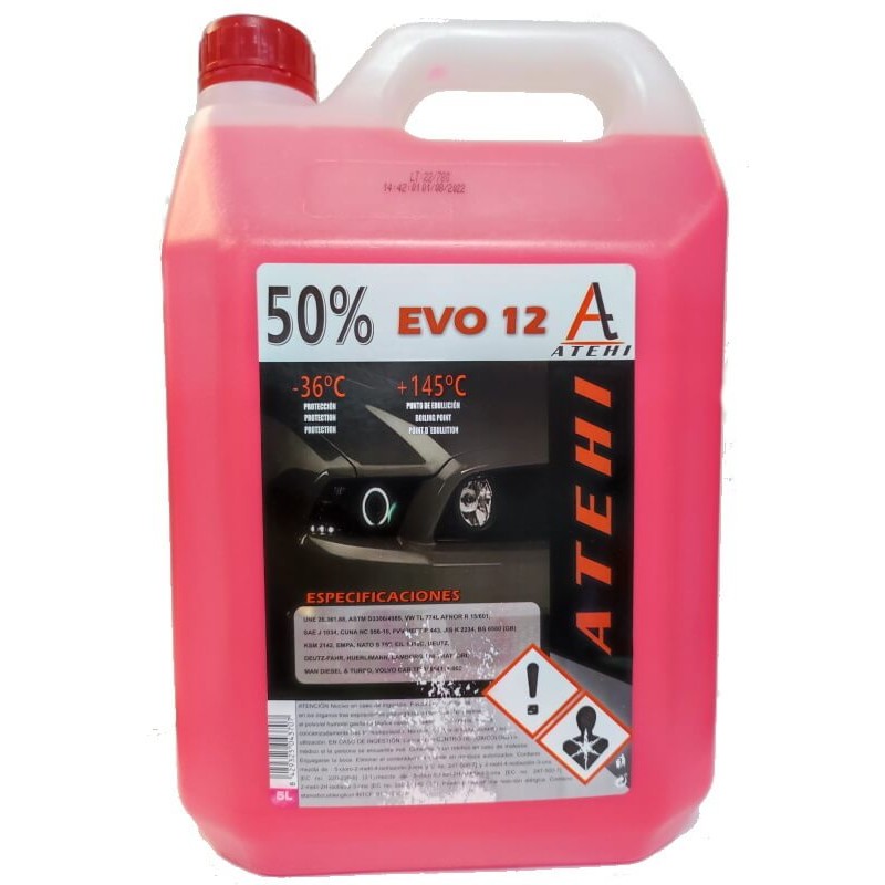 Refrigerante Rosa Anticongelante Glycogel G12 EVO (-25ºC) 5 Litros IADA