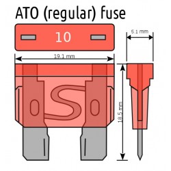 Porta-fusible standard con tapa